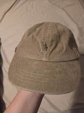 Polo Ralph Lauren Khaki Corduroy Cap Ball Hat Youth Boys 4-7 Adjustable