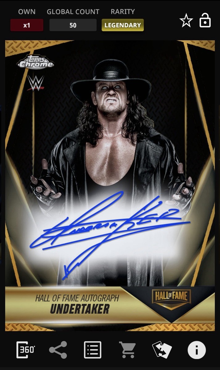 The Undertaker Hall of Fame Gold Signature 50cc - Topps Slam WWE