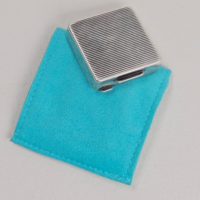 Tiffany & Co. Italy 925 Sterling Silver Square Ribbed Art Deco