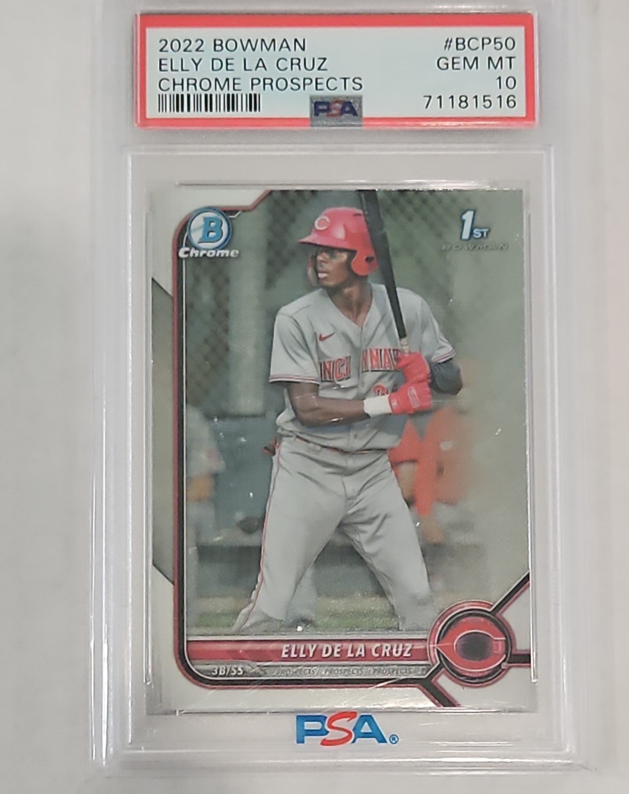 2022 Bowman - Chrome Prospects Elly De La Cruz #BCP-50 (RC) PSA 10