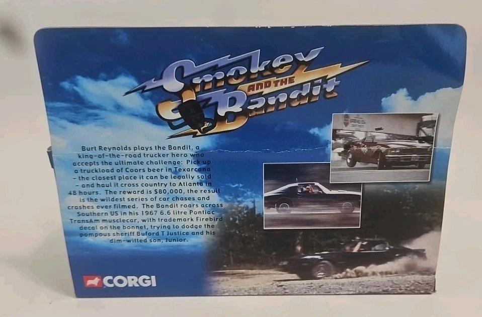 Corgi CC54508 Smokey and the Bandit Pontiac Firebird With Resin Figure 2002 NOB - Image 4 of 4