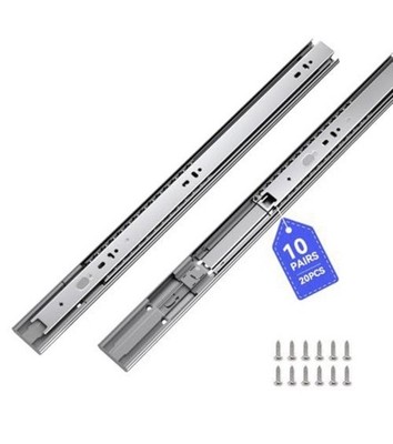 LONTAN 16  Soft Close Drawer Slides 10 Pairs Heavy Duty Ball Bearing Rails