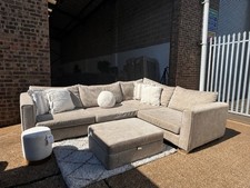 John Lewis Beige Corner Sofa Set With Matching Footstool Can Be Delivered Asap