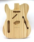Pine Telecaster Semi Hollow Left Handed Electric Guitar Body #707 /Made in USA — photo 1