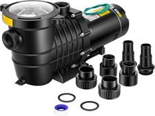 2.0HP 6800GPH Dual Voltage Pool Pump w/ 1.5"  2"  1.25"-1.5" Connectors