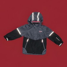 KIDS LONDON FOG Grey  BLACK HOODED 3M WINTER JACKET SIZE 6