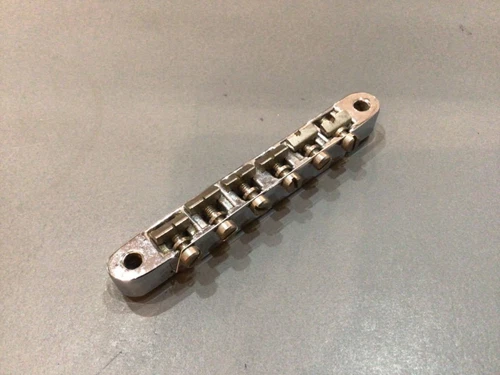 Gibson ABR-1 Bridge Mid-1960s Chrome Patent DJ Mark Metal Saddles Vintage