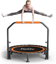 40"/48" Foldable Mini Trampoline Load 330lbs Portable Exercise Rebounder W/