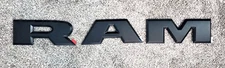 Matte Black 3D Tailgate Letters Emblem For 2015-2024 Ram 1500 Rear Accessories
