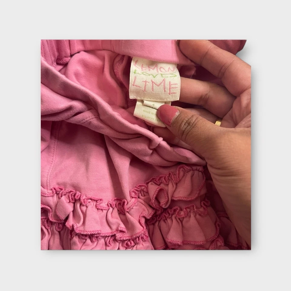 Falda con volantes en capas Lemon Loves rosa lima Foto 4 de 4