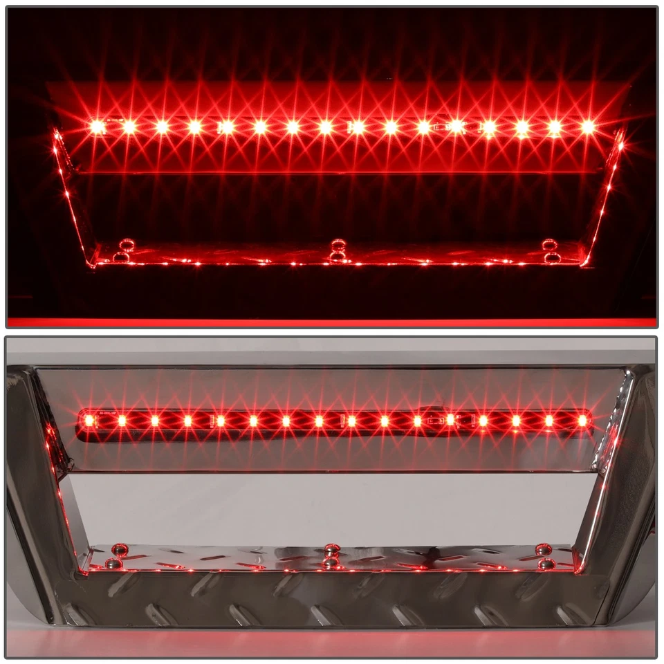 PARA RECEPTOR DE REMOLQUE DE 2" CROMO ENGANCHE BARRA DE PASO PROTECTOR DE PARACHOQUES CON LUZ DE FRENO LED Foto 3 de 4