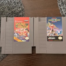 Double Dragon 1 & 2 1988 and 1990 LOT Together. Authentic Cart Only
