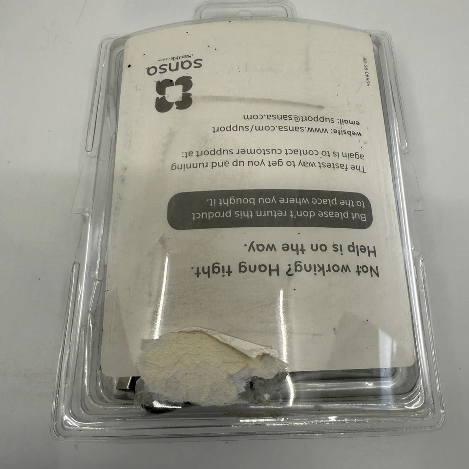 Reproductor MP3 multimedia digital SanDisk Sansa Fuze (8 GB) negro batería defectuosa Foto 4 de 4