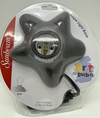 Sunbeam Star Shaped Light Base For Hand Painted Art Silicone BulbsSHIP/MISSOURI - Image 1 of 4