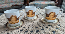 Schirnding Kaffeetassen Porzellan 3 st. Engel "Leonardo" + 3 Tellerchen