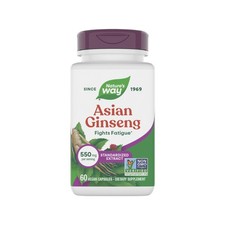 Nature's Way Asian Ginseng Standardized Extract, Fights 60 Count Pack of 1 