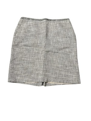 Ann Taylor Women s Gray Tweed Pencil Skirt Size 10 Lined 20  Length Classic