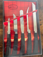 Quikut 5-Piece Knife Set Made in USA, Stainless Steel Blades, Black Handles