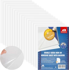 Double Sided Iron-On Adhesive Sheets, 16 PCS 8.2"X11.8", Heavy Duty with Backing