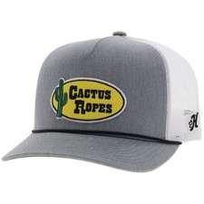 Hooey Cactus Ropes 5-Panel Grey  White Snapback Hat CR111