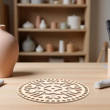 4 Pcs Handmade Crochet Basket Blank Knitting Shaper Bottoms for Base