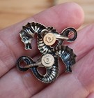 Beau Sterling Silver 925 Vintage Seahorse Screw Back Earrings Beachy Ocean — photo 5