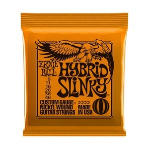 Used Ernie Ball Hybrid Slinky Electric Guitar Strings, 9-46