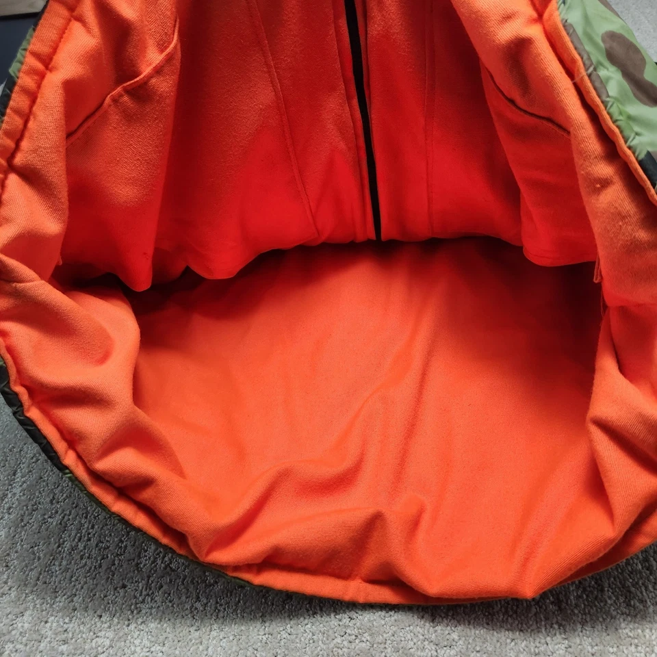 Jaqueta camuflada vintage Walls masculina grande nevasca Pruf pato camuflagem buffer anos 80 sapo - Imagem 4 de 4