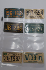 1950-60S CEREAL PREMIUM BICYCLE LICENSE MINI PLATE STICKER WV VA SC NC TN MD