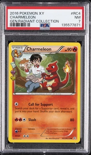 2016 POKEMON XY GENERATIONS RADIANT COLL #RC4 CHARMELEON PSA 7
