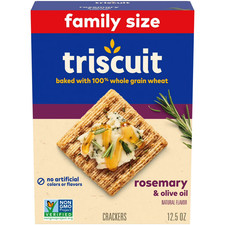 Triscuit Rosemary Olive Oil Whole Grain Wheat Crackers, Snack Crackers 12.5 oz