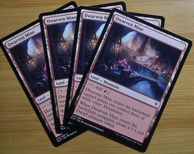X 4 Dwarven Mine NM-M Throne of Eldraine 243 Magic The Gathering