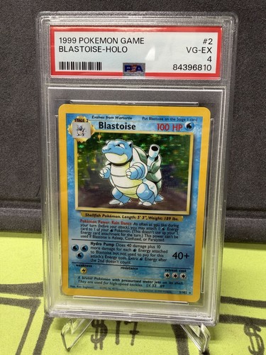 1999 Pokemon Base Set Blastoise Holo 2/102 PSA 4 VG-EX Unlimited WOTC Vintage