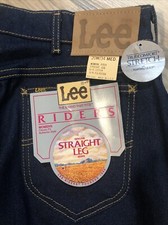 Vintage Stretch Lee Riders Denim Jeans 80 s 20 X 34 Dead Stock With Tags USA