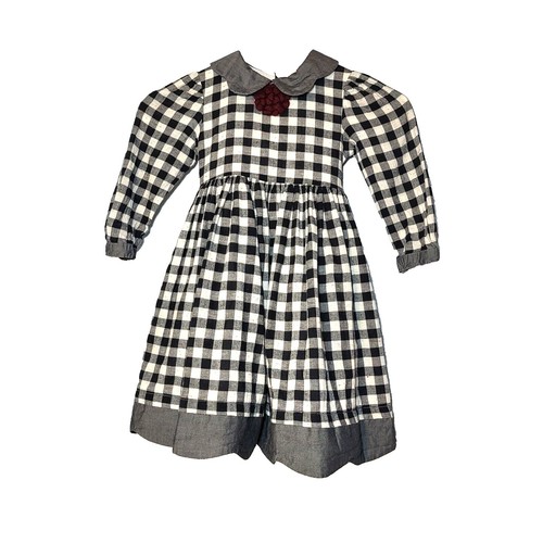 Laura Ashley Black White Gingham Aline Dress Lined Long Sleeve Tie Back Girls 4 | eBay Laura Ashley Black White Gingham Aline Dress Lined Long Sleeve Tie Back Girls 4 | eBay