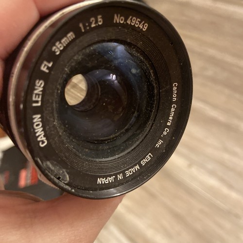 Cannon Lens FL 35mm 1:25 No.49549, Irisblende not working - for parts - Bild 7 von 7