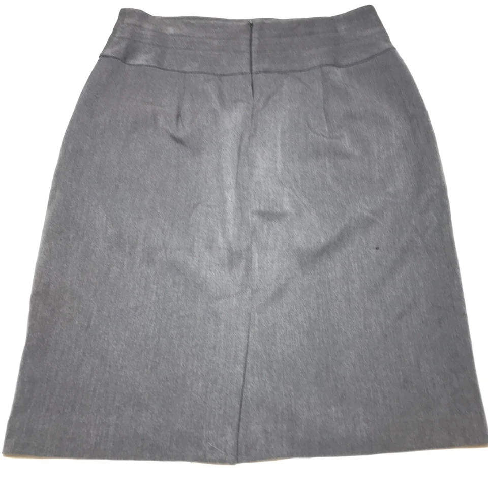 Grace Elements Skirt Womens Size 12 Gray Pencil Knee Length Rear Zip Stretch - Image 3 of 4