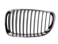 Blic 6502-07-0085991PP Chrom-Schwarz KüHlergrill Attrappe Links FüR BMW E81-E88