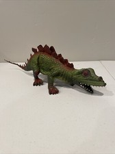 Imperial Toys KO Green Dinosaur Lizard Monster 13" Vinyl Red Eyes CHINA