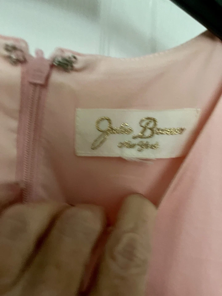 Mardi Gras Pink Sheath Dress With Ostrich Feathers - Image 4 of 4