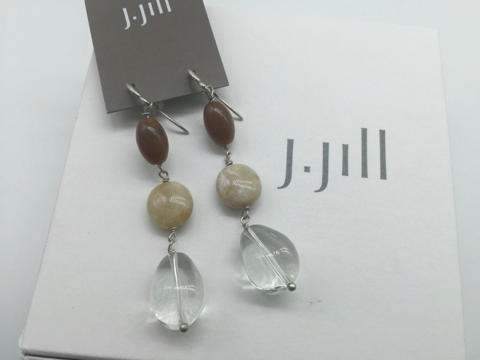 J. Jill NEW Glass & Stone Linear Earrings NWT (2W2) eBay
