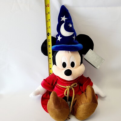 NEW Walt Disney World Parks Sorcerer Mickey Mouse Plush 22.5