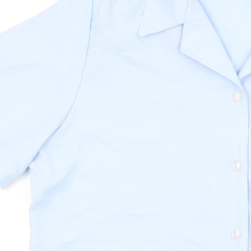 Emma Collection Womens Blue Polyester Basic Butto… - image 8