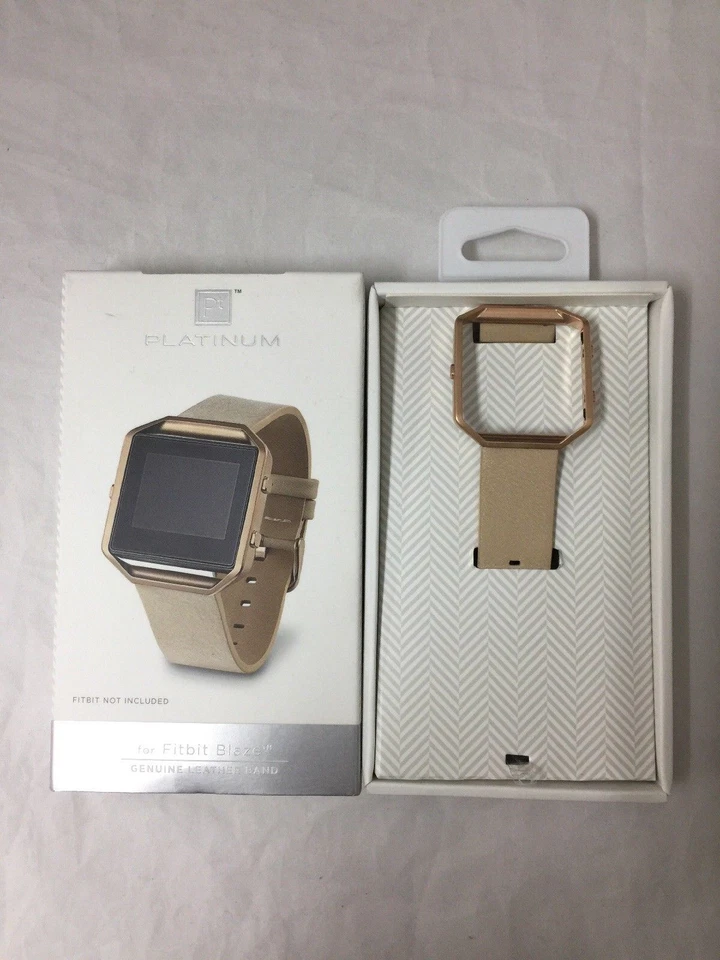 Fitbit Blaze 铂金 - 皮革表带不锈钢和皮革表带 — 第 2/4 张图片
