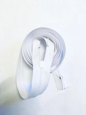 TELLISWELT Zipper Bedding Pillow 135cm Plastic Slider Not Divisible White