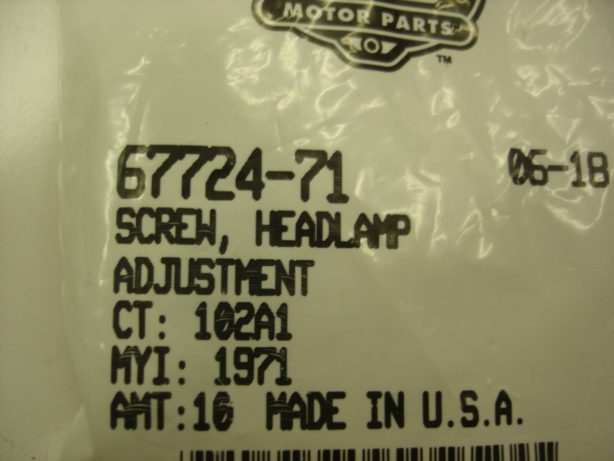 KORE様 Harley Davidson Motorcycle Parts HEADLAMP ADJUSTING SCREW P