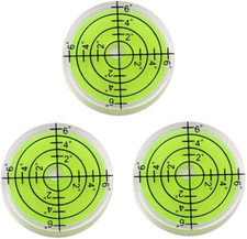 3Pcs Circular Bubble Level Bullseye Degree Marked Surface round Spirit Levels Me