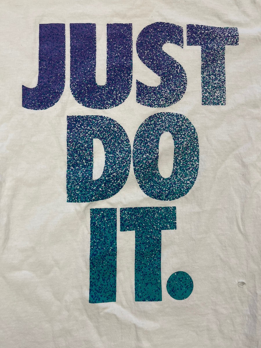 90‘s vintage NIKE Tee Just do it MAXI OP vintage nike just do it t shirt size XL vtg used white