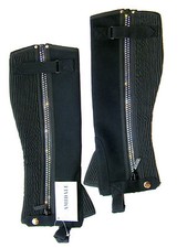 Chaps Mi-Hauts Équitation Noir Amara Lavable Avec Diamant Zip