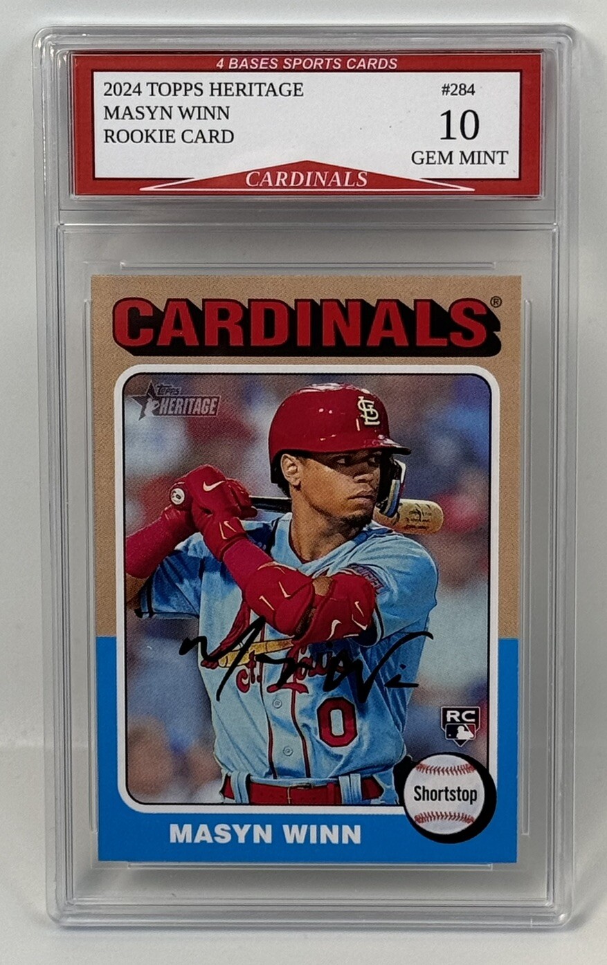 2024 Topps Heritage Masyn Winn STL Cardinals Rookie Card #284 Gem Mint 10!